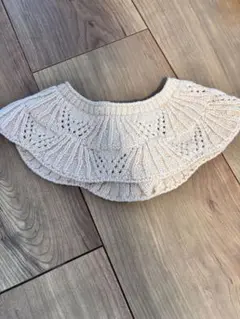 【新品】petit main ベージュ レース編み スタイ