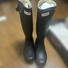HUNTER ブラック 長靴 バックル付き