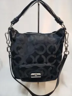 美品 COACH コーチ 2WAYバッグ ブラック 14753