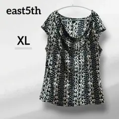 east5th タンクトップ XL ドレープネック 柄シャツ 夏 海外服