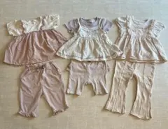 子供服　ベビー服　まとめ売り　女の子　ナチュラル　淡色　ベージュ　ピンク