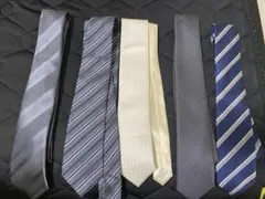 ネクタイ 5セット グレー シルバー ネイビー