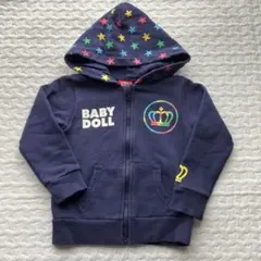 ベビードール　ベビド　ベビー　90cm パーカー　上着　アウター　ネイビー