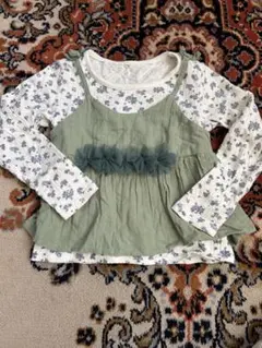 ロンt トップス　花柄　130