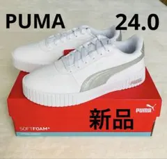 【新品】PUMA SOFTFOAM+ ホワイト/シルバー スニーカー