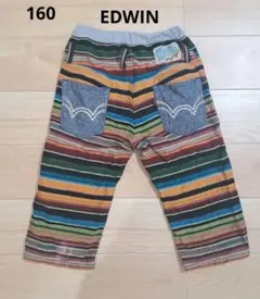 EDWIN　カラフルストライプハーフパンツ160