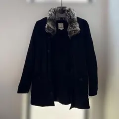 DIESEL ファー付きブラックコート XSのサムネイル