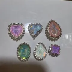 人気 宝石ハート型ストーンシールセット