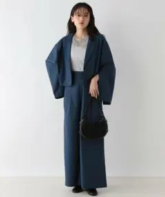 【未使用】RAGEBLUE テーラードショートジャケット×ワイドフレアスラックス