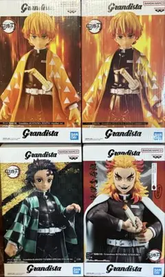 鬼滅の刃　Grandista フィギュア　竈門炭治郎 煉獄杏寿郎　我妻善逸　4体