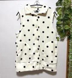 美品 ノースリーブルームウェア　ベスト　水玉