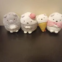 すみっコぐらし　ぬいぐるみ　まとめ売り　しろくま　ねこのきょうだい（グレー）