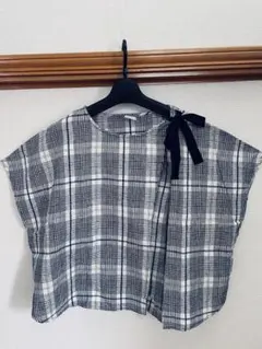 ☆美品☆chambre de charme ☆チェック柄 半袖トップスのサムネイル