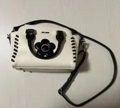 マリークヮント　MARY QUANT かがりステッチデイジー2WAYミニトート