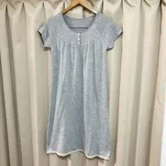 【匿名発送】ユニクロルームウェアワンピースグレードットレース