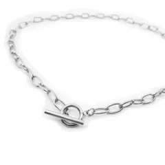 5.4mm幅 45cm ステンレス マンテルネックレス ロングあずきチェーン