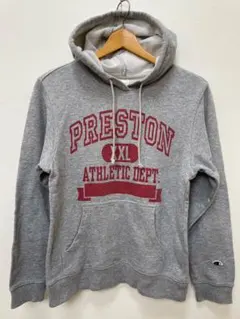 Champion チャンピオン　プルオーバーパーカー　カレッジロゴ　グレー　M