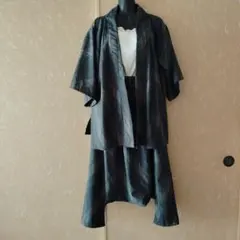 グレー ストライプ 着物