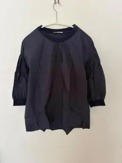 美品☆Drawer バルーンスリーブトップス ネイビー - メルカリ