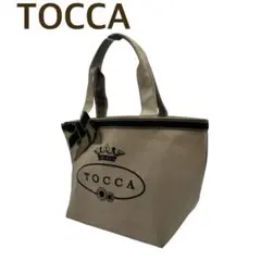 TOCCA トッカ リボン付 ロゴ刺繍 キャンバス ミニトートバッグ