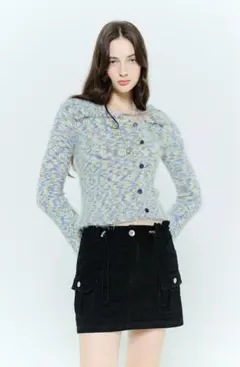 ガウル着用 LARTIGENT OFFSHOULDER KNIT トップス