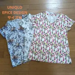 UNIQLO 花柄 Tシャツ EPICE DESIGNサイズM エピス