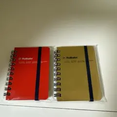 ま*う様 Rollbahn ミニノート 2冊セット 赤 黄土色
