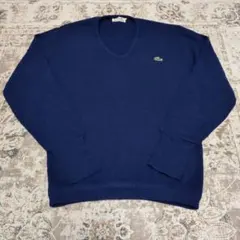 アイゾットラコステ　長袖ニット　セーター　Vintage古着　ネイビー　L