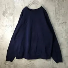 B853古着　トレーナー　スウェット　紺　無地　90s Y2K