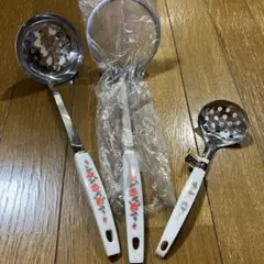 最終セール　昭和レトロ　マダムハイラインキッチンツール 3点セット ステンレスのサムネイル