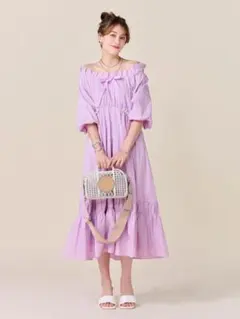 ♥チェスティ♥パールラインパフスリーブワンピース