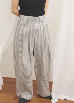 美品！】ハウスオブロータス人気ギンガムチェックサルエルパンツ