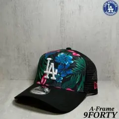 【海外限定】 ドジャース 9FORTY フラワー メッシュ 黒 キャップのサムネイル