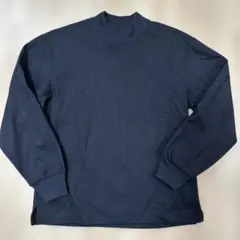 ユニクロ　ブラッシュドジャージーモックネックTシャツ　黒　M サイズ