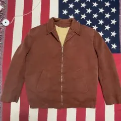 60s ユーロヴィンテージ コーデュロイワークジャケット アルミジッパー 内ボア