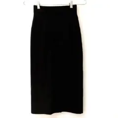 ブラック タイトロングスカート スリット