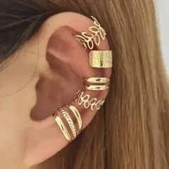 【新品】イヤーカフ　ゴールド　５点セット　アクセサリー