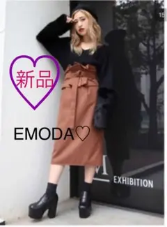 ✩.*˚フェイクファースリーブニット♡EMODA ブラック♡rienda好きにも