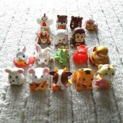 干支フィギアセット 干支の置物 鏡餅 十二支 17個