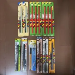 筆ペン14本セット(くれ竹、ぺんてる等)のサムネイル