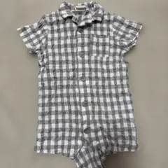 gelato pique チェック柄ロンパース 70-80