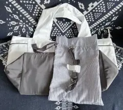 フランフラン⭐︎大容量ボストンバッグ　巾着付き