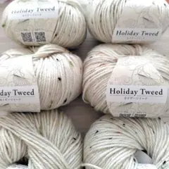 35 ホリデーツイード　色番1 ユザワヤ　 6玉セット　メリノウール