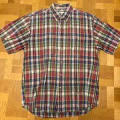 チェック柄 半袖シャツ マルチカラー
