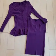 TRANS WORK　ニットカーディガンアンサンブル　38