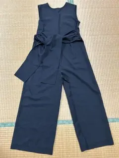 リボン付き　オーバーオール　黒