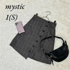 《ミスティック》膝丈スカート/グレンチェック柄/フェミニン/サイズ1(S相当)のサムネイル