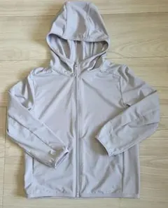 エアリズムUVカットメッシュパーカー UNIQLO 110 ライトグレー