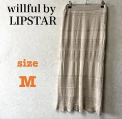willful by LIPSTAR ロング スカート M ベージュ メッシュのサムネイル
