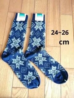 新品タグ付き メンズソックス 2足 厚手 暖かい 24~26男女兼用 匿名配送